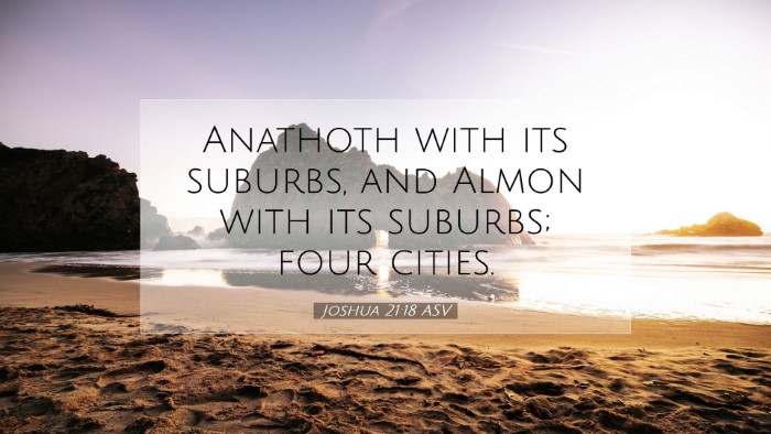 Picture 07 - Joshua 21:18 ASV Desktop Wallpaper - Anathoth with its suburbs, and Almon with its - Desktop Bible Verse Wallpaper