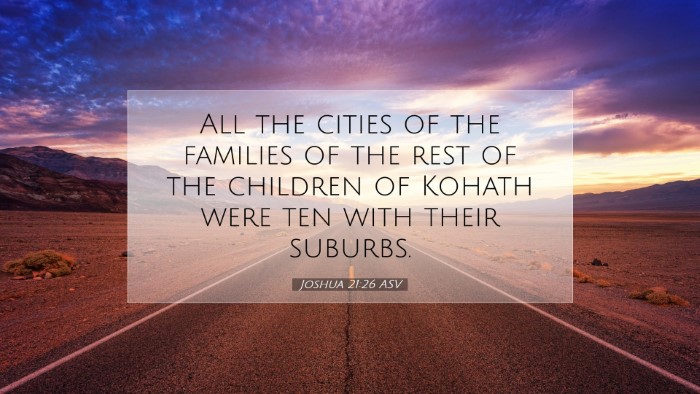 Picture 07 - Joshua 21:26 ASV Desktop Wallpaper - All the cities of the families of the rest of the - Desktop Bible Verse Wallpaper