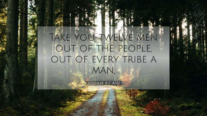 Picture 07 - Joshua 4:2 ASV Desktop Wallpaper - Take you twelve men out of the people, out of - Desktop Bible Verse Wallpaper
