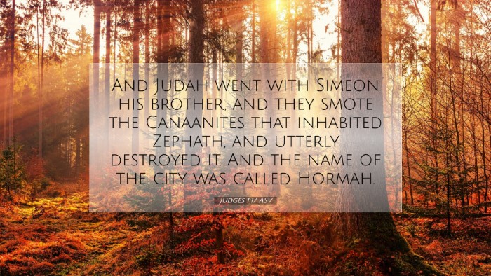 Picture 07 - Judges 1:17 ASV Desktop Wallpaper - And Judah went with Simeon his brother, and they - Desktop Bible Verse Wallpaper