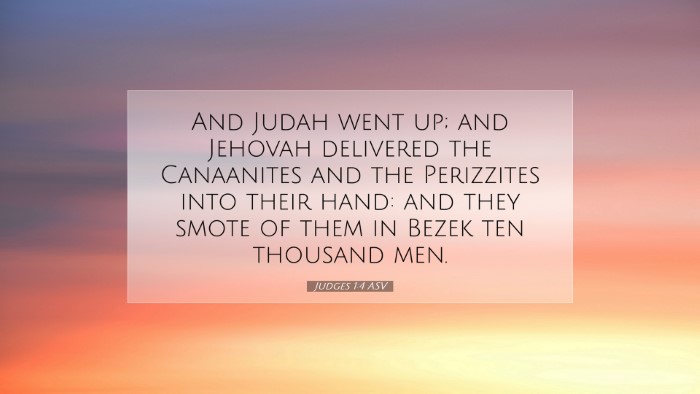 Picture 07 - Judges 1:4 ASV Desktop Wallpaper - And Judah went up; and Jehovah delivered the - Desktop Bible Verse Wallpaper