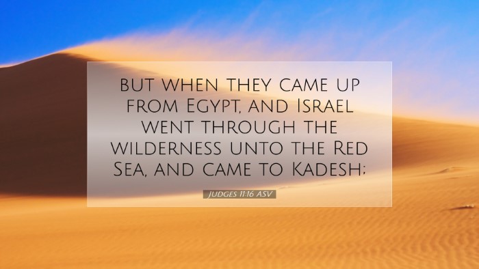 Picture 07 - Judges 11:16 ASV Desktop Wallpaper - but when they came up from Egypt, and Israel went - Desktop Bible Verse Wallpaper