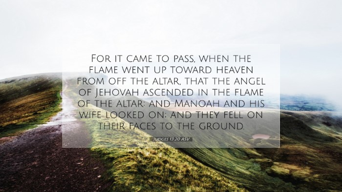 Picture 07 - Judges 13:20 ASV Desktop Wallpaper - For it came to pass, when the flame went up - Desktop Bible Verse Wallpaper