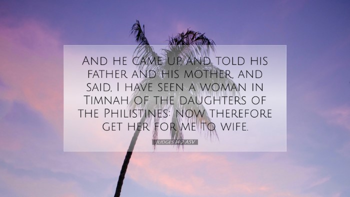 Picture 07 - Judges 14:2 ASV Desktop Wallpaper - And he came up, and told his father and his - Desktop Bible Verse Wallpaper