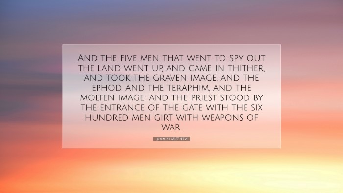 Picture 07 - Judges 18:17 ASV Desktop Wallpaper - And the five men that went to spy out the land - Desktop Bible Verse Wallpaper