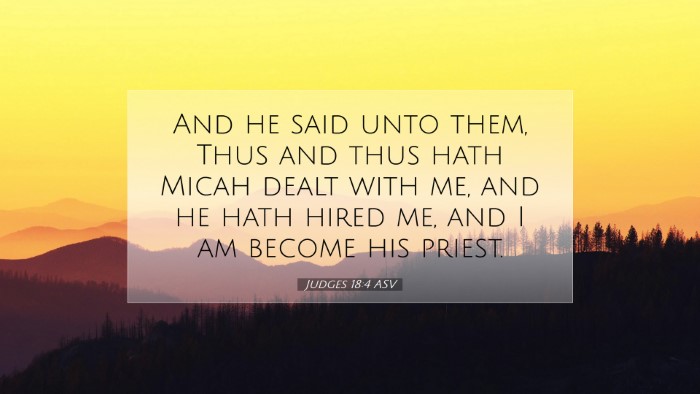Picture 07 - Judges 18:4 ASV Desktop Wallpaper - And he said unto them, Thus and thus hath Micah - Desktop Bible Verse Wallpaper