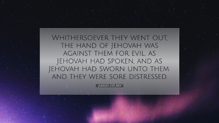 Picture 07 - Judges 2:15 ASV Desktop Wallpaper - Whithersoever they went out, the hand of Jehovah - Desktop Bible Verse Wallpaper