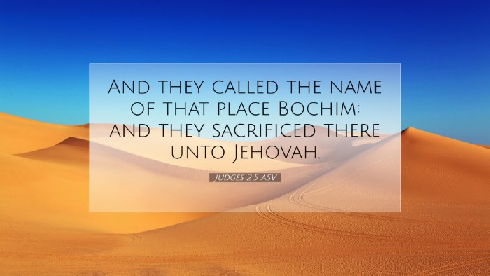 Picture 07 - Judges 2:5 ASV Desktop Wallpaper - And they called the name of that place Bochim: - Desktop Bible Verse Wallpaper