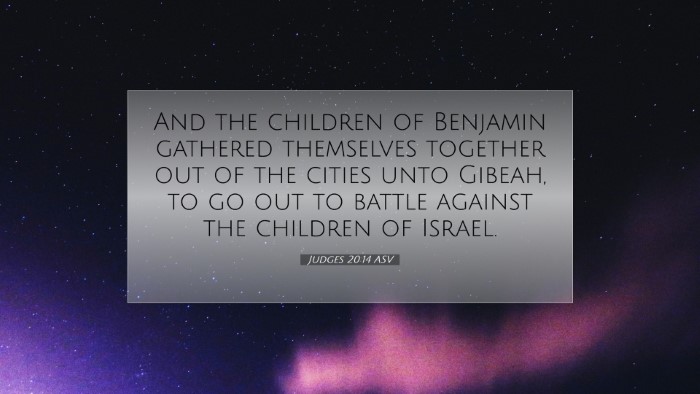 Picture 07 - Judges 20:14 ASV Desktop Wallpaper - And the children of Benjamin gathered themselves - Desktop Bible Verse Wallpaper