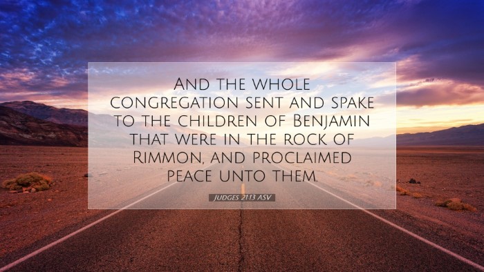 Picture 07 - Judges 21:13 ASV Desktop Wallpaper - And the whole congregation sent and spake to the - Desktop Bible Verse Wallpaper