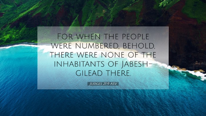 Picture 07 - Judges 21:9 ASV Desktop Wallpaper - For when the people were numbered, behold, there - Desktop Bible Verse Wallpaper