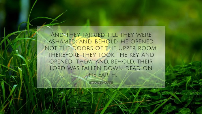 Picture 07 - Judges 3:25 ASV Desktop Wallpaper - And they tarried till they were ashamed; and, - Desktop Bible Verse Wallpaper