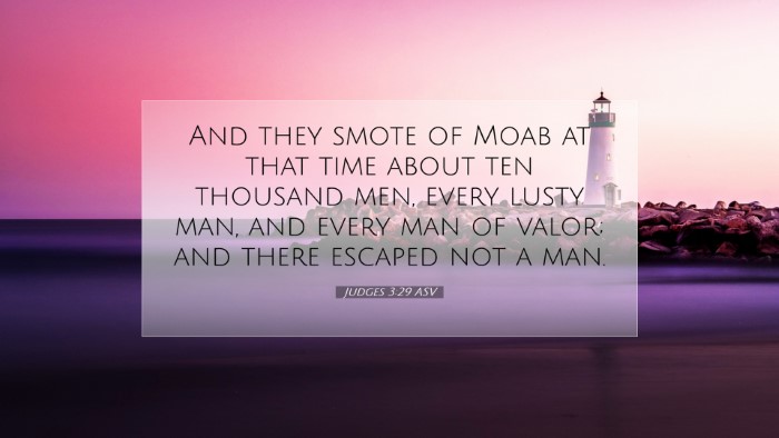 Picture 07 - Judges 3:29 ASV Desktop Wallpaper - And they smote of Moab at that time about ten - Desktop Bible Verse Wallpaper
