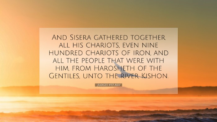 Picture 07 - Judges 4:13 ASV Desktop Wallpaper - And Sisera gathered together all his chariots, - Desktop Bible Verse Wallpaper