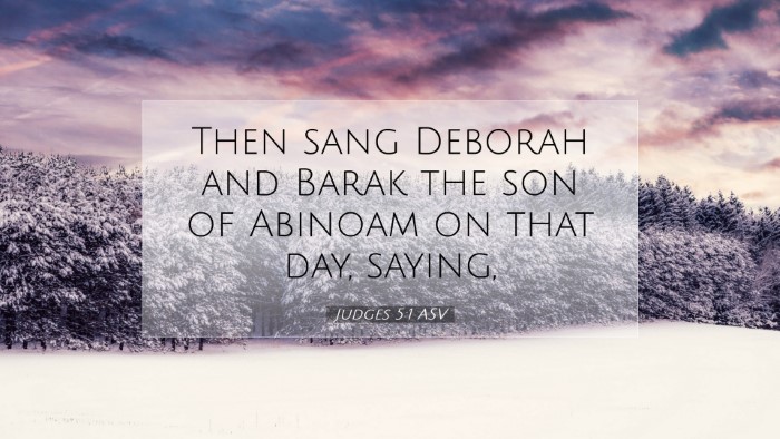Picture 07 - Judges 5:1 ASV Desktop Wallpaper - Then sang Deborah and Barak the son of Abinoam on - Desktop Bible Verse Wallpaper