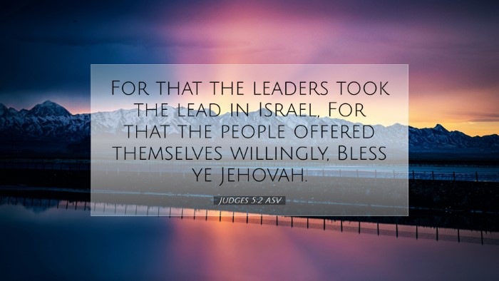 Picture 07 - Judges 5:2 ASV Desktop Wallpaper - For that the leaders took the lead in Israel, For - Desktop Bible Verse Wallpaper
