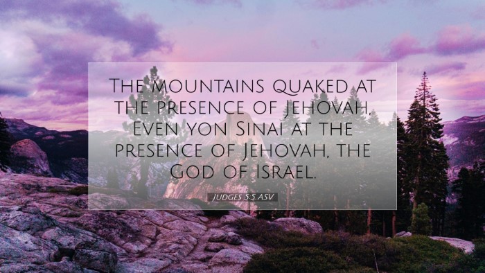 Picture 07 - Judges 5:5 ASV Desktop Wallpaper - The mountains quaked at the presence of Jehovah, - Desktop Bible Verse Wallpaper