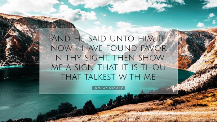 Picture 07 - Judges 6:17 ASV Desktop Wallpaper - And he said unto him, If now I have found favor - Desktop Bible Verse Wallpaper
