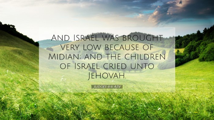 Picture 07 - Judges 6:6 ASV Desktop Wallpaper - And Israel was brought very low because of - Desktop Bible Verse Wallpaper