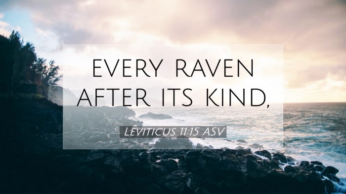 Picture 07 - Leviticus 11:15 ASV Desktop Wallpaper - every raven after its - Desktop Bible Verse Wallpaper