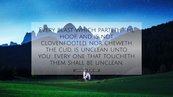 Picture 07 - Leviticus 11:26 ASV Desktop Wallpaper - Every beast which parteth the hoof, and is not - Desktop Bible Verse Wallpaper