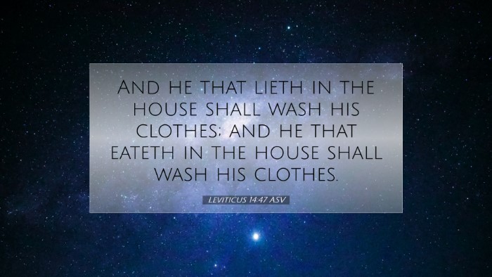 Picture 07 - Leviticus 14:47 ASV Desktop Wallpaper - And he that lieth in the house shall wash his - Desktop Bible Verse Wallpaper