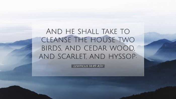 Picture 07 - Leviticus 14:49 ASV Desktop Wallpaper - And he shall take to cleanse the house two birds, - Desktop Bible Verse Wallpaper