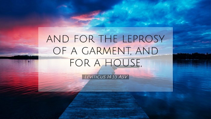 Picture 07 - Leviticus 14:55 ASV Desktop Wallpaper - and for the leprosy of a garment, and for a - Desktop Bible Verse Wallpaper