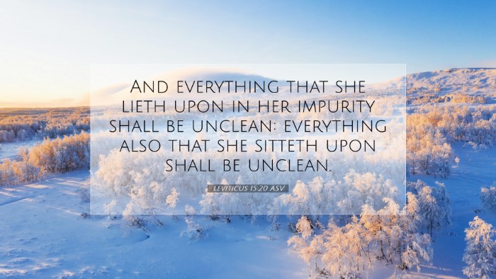 Picture 07 - Leviticus 15:20 ASV Desktop Wallpaper - And everything that she lieth upon in her - Desktop Bible Verse Wallpaper