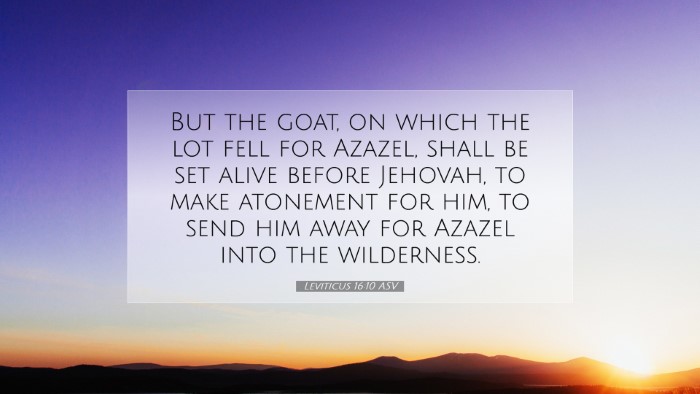 Picture 07 - Leviticus 16:10 ASV Desktop Wallpaper - But the goat, on which the lot fell for Azazel, - Desktop Bible Verse Wallpaper