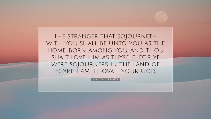 Picture 07 - Leviticus 19:34 ASV Desktop Wallpaper - The stranger that sojourneth with you shall be - Desktop Bible Verse Wallpaper