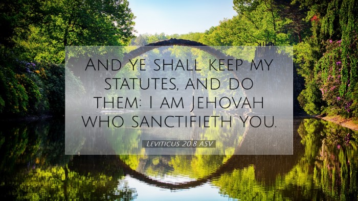 Picture 07 - Leviticus 20:8 ASV Desktop Wallpaper - And ye shall keep my statutes, and do them: I am - Desktop Bible Verse Wallpaper