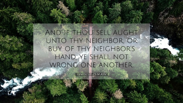 Picture 07 - Leviticus 25:14 ASV Desktop Wallpaper - And if thou sell aught unto thy neighbor, or buy - Desktop Bible Verse Wallpaper