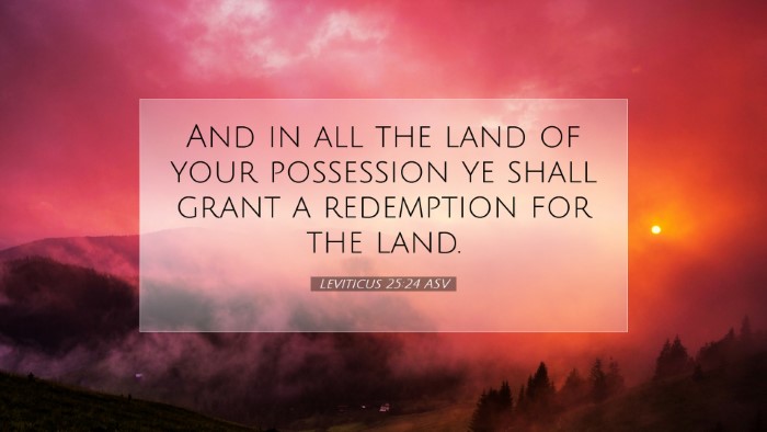 Picture 07 - Leviticus 25:24 ASV Desktop Wallpaper - And in all the land of your possession ye shall - Desktop Bible Verse Wallpaper