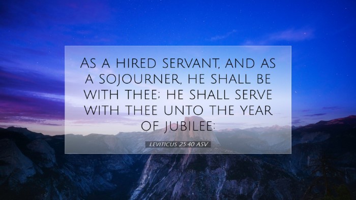 Picture 07 - Leviticus 25:40 ASV Desktop Wallpaper - As a hired servant, and as a sojourner, he shall - Desktop Bible Verse Wallpaper
