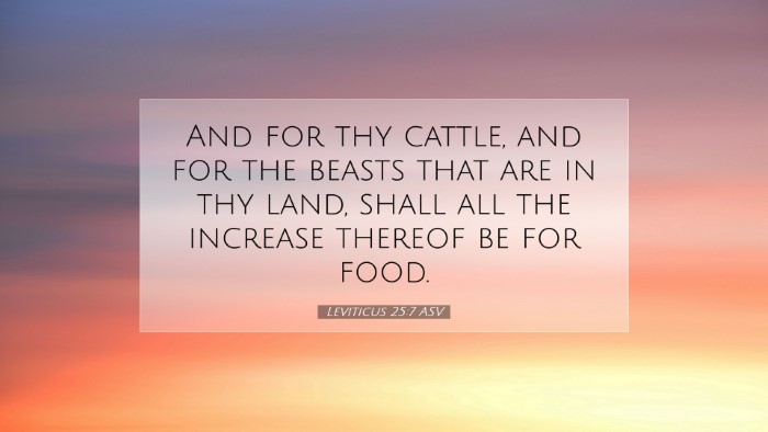 Picture 07 - Leviticus 25:7 ASV Desktop Wallpaper - And for thy cattle, and for the beasts that are - Desktop Bible Verse Wallpaper