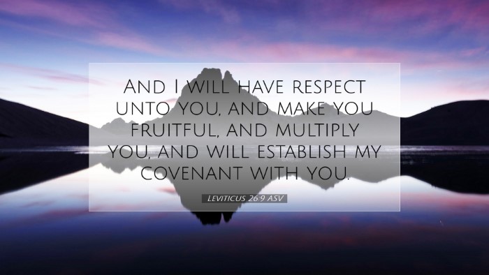 Picture 07 - Leviticus 26:9 ASV Desktop Wallpaper - And I will have respect unto you, and make you - Desktop Bible Verse Wallpaper