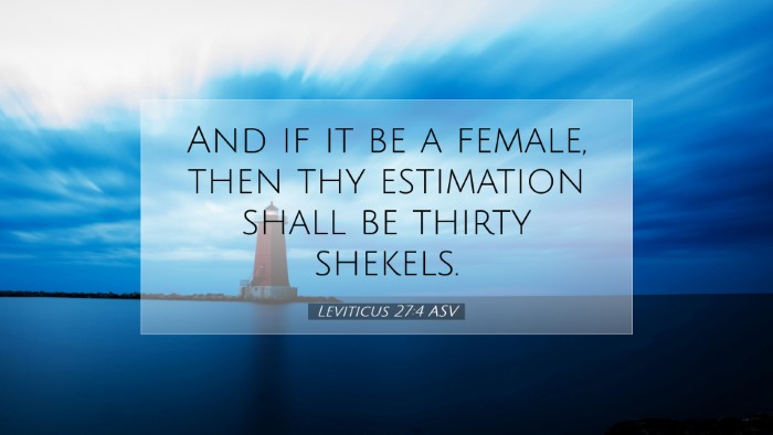 Picture 07 - Leviticus 27:4 ASV Desktop Wallpaper - And if it be a female, then thy estimation shall - Desktop Bible Verse Wallpaper