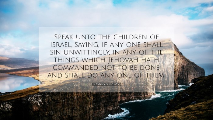 Picture 07 - Leviticus 4:2 ASV Desktop Wallpaper - Speak unto the children of Israel, saying, If any - Desktop Bible Verse Wallpaper