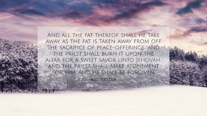 Picture 07 - Leviticus 4:31 ASV Desktop Wallpaper - And all the fat thereof shall he take away, as - Desktop Bible Verse Wallpaper