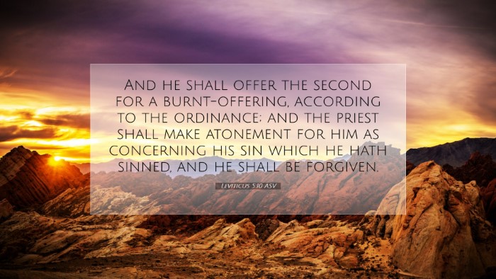 Picture 07 - Leviticus 5:10 ASV Desktop Wallpaper - And he shall offer the second for a - Desktop Bible Verse Wallpaper