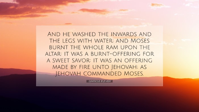 Picture 07 - Leviticus 8:21 ASV Desktop Wallpaper - And he washed the inwards and the legs with - Desktop Bible Verse Wallpaper
