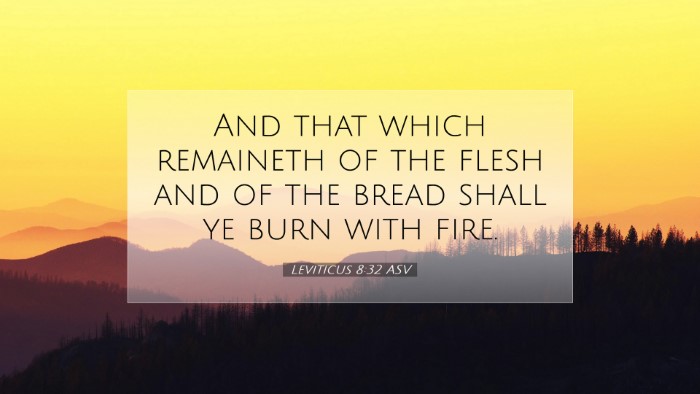Picture 07 - Leviticus 8:32 ASV Desktop Wallpaper - And that which remaineth of the flesh and of the - Desktop Bible Verse Wallpaper