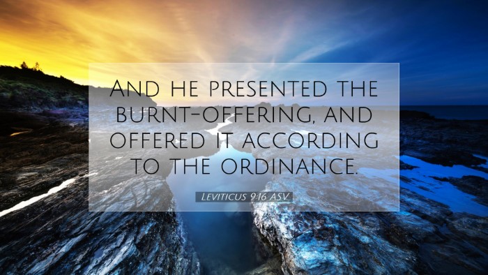 Picture 07 - Leviticus 9:16 ASV Desktop Wallpaper - And he presented the burnt-offering, and offered - Desktop Bible Verse Wallpaper