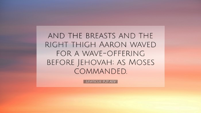 Picture 07 - Leviticus 9:21 ASV Desktop Wallpaper - and the breasts and the right thigh Aaron waved - Desktop Bible Verse Wallpaper