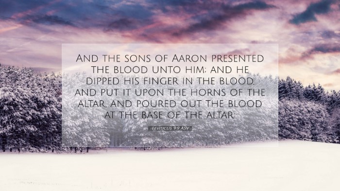 Picture 07 - Leviticus 9:9 ASV Desktop Wallpaper - And the sons of Aaron presented the blood unto - Desktop Bible Verse Wallpaper
