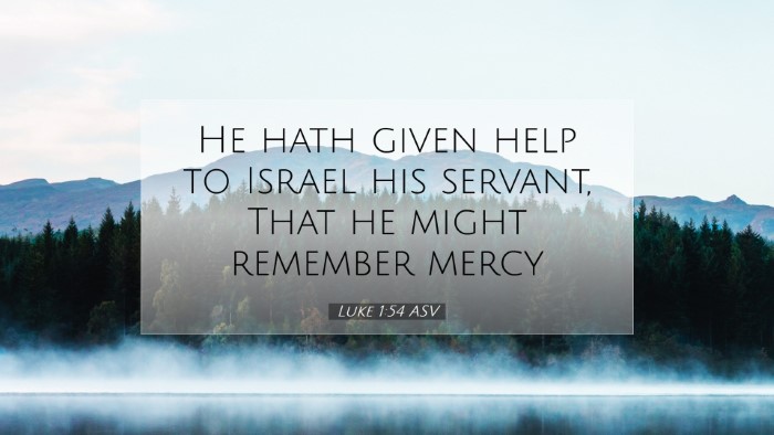 Picture 07 - Luke 1:54 ASV Desktop Wallpaper - He hath given help to Israel his servant, That he - Desktop Bible Verse Wallpaper