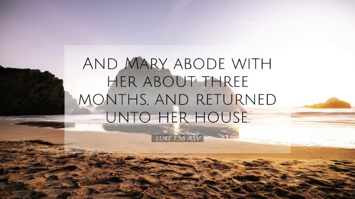 Picture 07 - Luke 1:56 ASV Desktop Wallpaper - And Mary abode with her about three months, and - Desktop Bible Verse Wallpaper