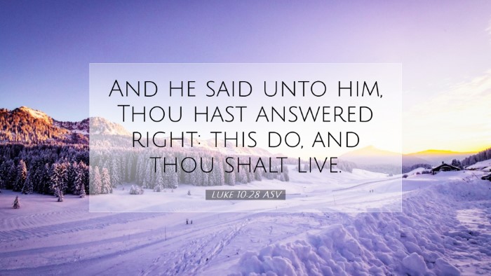Picture 07 - Luke 10:28 ASV Desktop Wallpaper - And he said unto him, Thou hast answered right: - Desktop Bible Verse Wallpaper