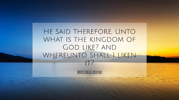 Picture 07 - Luke 13:18 ASV Desktop Wallpaper - He said therefore, Unto what is the kingdom of - Desktop Bible Verse Wallpaper